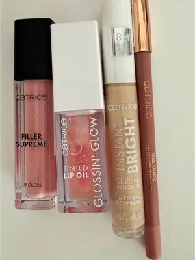Catrice Filler Supreme Lip Gloss, Tinted Lip Oil & Concealer Set